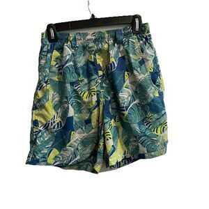 Columbia PFG Blue Floral Swim Trunks Sz S Men 6" Long Inseam Water Shorts